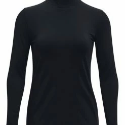 Under Armour Women's ColdGear Infrared Storm Long Sleeve Golf Mock - Black