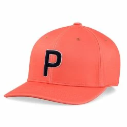 Puma P 110 Snapback Cap - Hot Coral/Navy Blazer