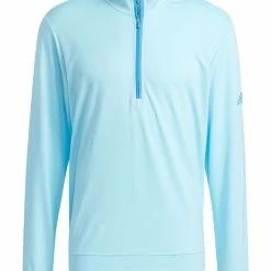 Adidas Quarter-Zip Pullover - Bliss Blue/Pulse Blue