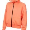 Calvin Klein W Relax Full Zip Cropped Mid Layer - Coral Marl