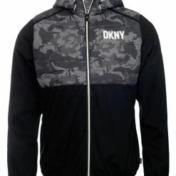 DKNY Golf Camo Full Zip Jacket - Black