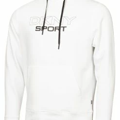 DKNY Sport Large Logo Hoodie - White