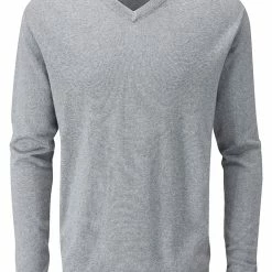 Ping Warren Merino V-Neck Sweater - French Grey Marl