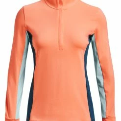 Under Armour Women's Storm Midlayer 1/2 Zip - Afterglow/Fuse Teal