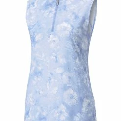 Puma Women's CLOUDSPUN Iris Sleeveless Golf Polo - Lavender Pop/Bright White