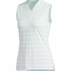 Adidas W Engineered Stripe Polo - Dash Green