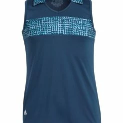Adidas JR Girls Primegreen AEROREADY Sleeveless Polo Shirt - Crew Navy