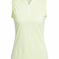 Adidas W Equipment Primegreen Sleeveless Polo Shirt - Pulse Yellow