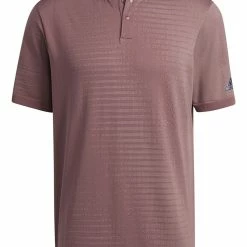 Adidas Statement Seamless Polo Shirt - Quiet Crimson/Wonder Oxide