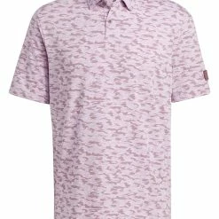 Adidas Go-To Camo-Print Polo Shirt - Quiet Crimson/Bliss Lilac