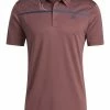 Adidas Core Chest-Print Polo Shirt - Quiet Crimson
