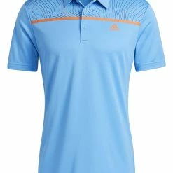 Adidas Core Chest-Print Polo Shirt - Pulse Blue