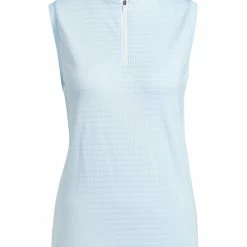 Adidas Women's Primeknit Sleeveless Polo Shirt - Bliss Blue