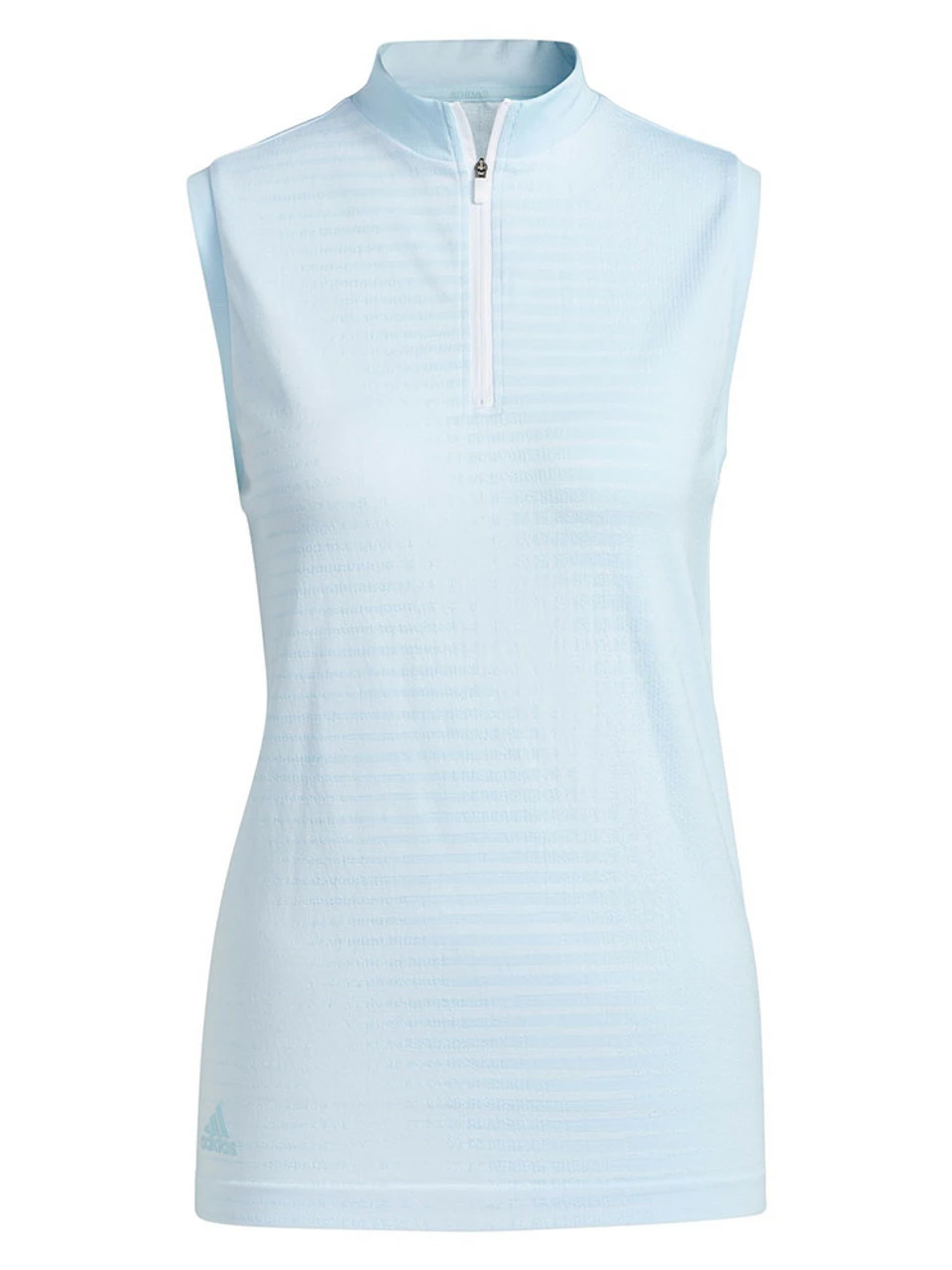 Adidas Women's Primeknit Sleeveless Polo Shirt - Bliss Blue 1 Adidas Women's Primeknit Sleeveless Polo Shirt - Bliss Blue