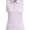 Adidas W Sleeveless Polo Shirt - Bliss Lilac