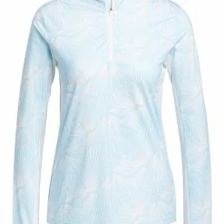 Adidas Women's Ultimate365 Polo Long-Sleeve Top - Bliss Blue