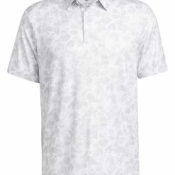 Adidas Prisma-Print Polo Shirt - White/Grey Two