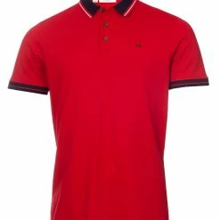 Calvin Klein Particle Polo Shirt - Red