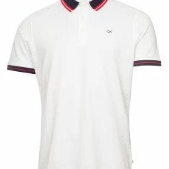 Calvin Klein Particle Polo Shirt - White