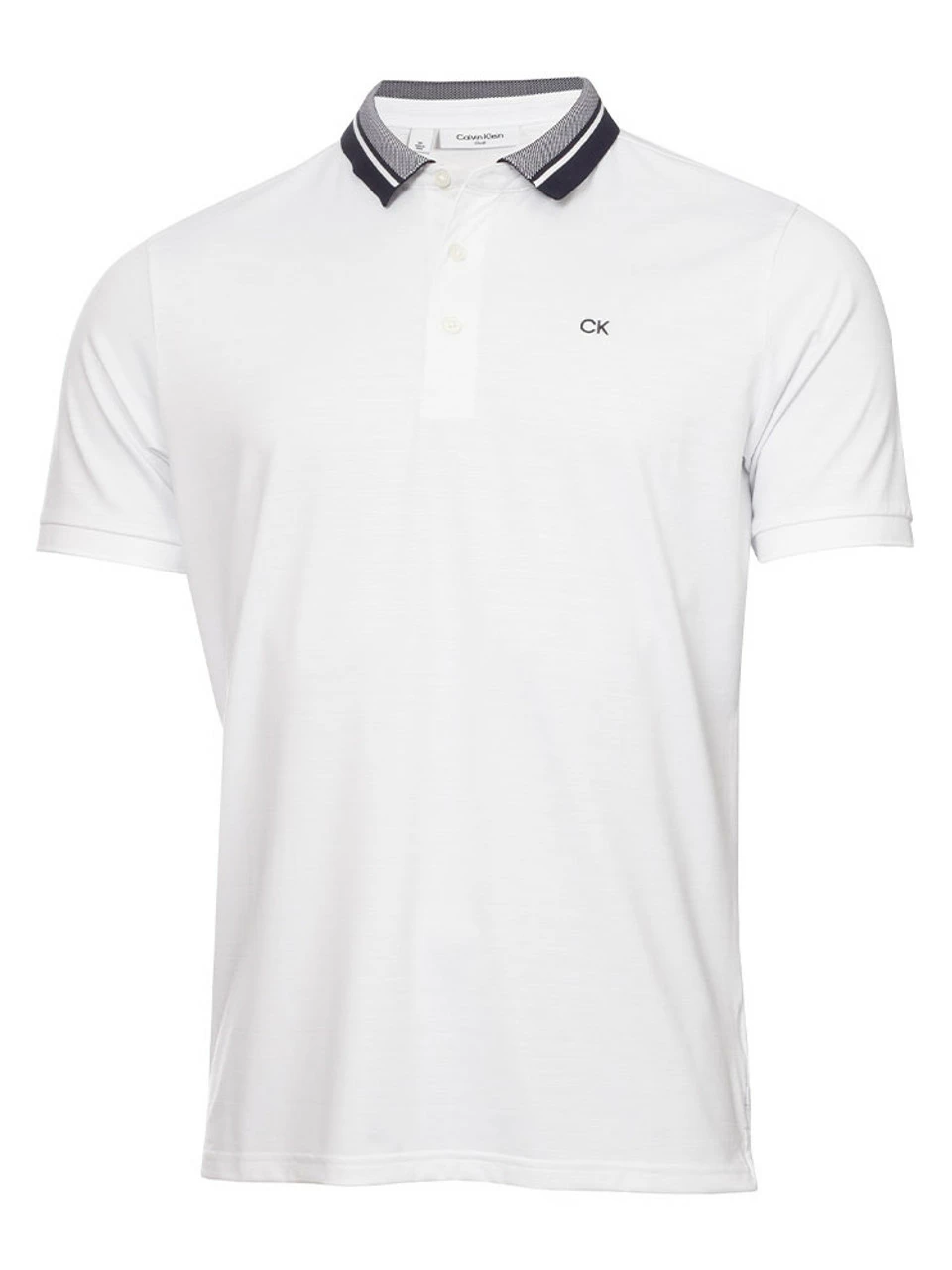 Calvin Klein Whisper Polo Shirt - White 1 Calvin Klein Whisper Polo Shirt - White