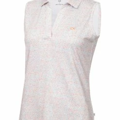 Calvin Klein W Alden Sleeveless Polo - Coral