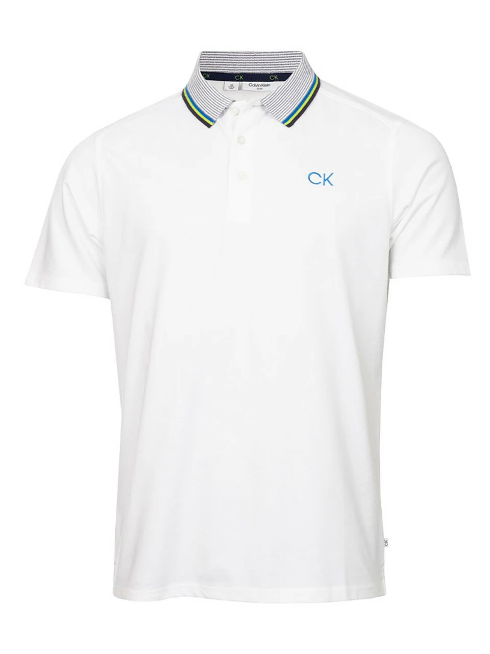 Calvin Klein Monterey Polo - White/Ocean Blue 1 Calvin Klein Monterey Polo - White/Ocean Blue