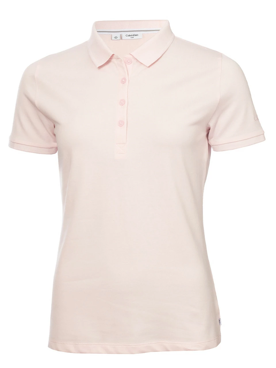 Calvin Klein W Performance Cotton Pique Polo - Ice Pink 1 Calvin Klein W Performance Cotton Pique Polo - Ice Pink