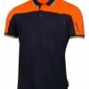 DKNY Golf Broadway Colour Block Polo - Navy/Orange