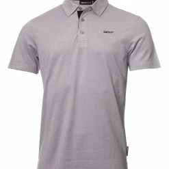 DKNY Golf Oxford Pique Polo - Silver Oxford