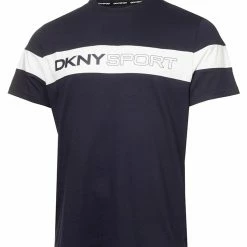 DKNY Sport Colour Block T-Shirt - Navy
