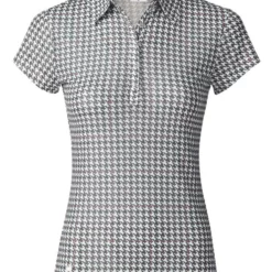 Daily Sports W Fay Mesh Short Sleeve Polo - Hound Tooth