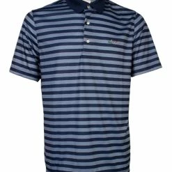 Greg Norman Performance Stripe Polo - Navy