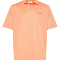Greg Norman Tile Emboss Polo - Papaya