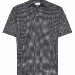 Greg Norman Diamond Foulard Polo - Black