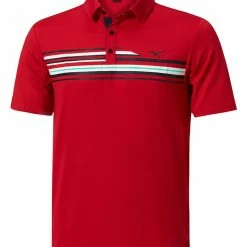 Mizuno Quick Dry Elite Stripe Polo - Red