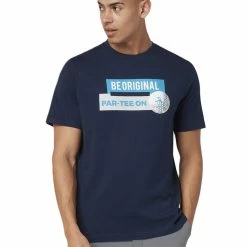 Original Penguin Par-Tee On Graphic Solid T-Shirt - Black Iris