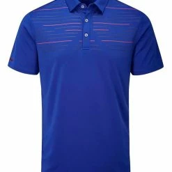 Ping Portman Tailored Fit Polo - Blue Surf/Navy