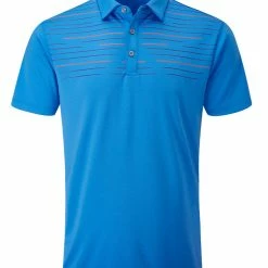 Ping Portman Tailored Fit Polo - French Blue/North Sea