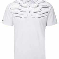 Ping Portman Tailored Fit Polo - White/Navy