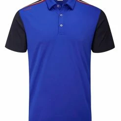 Ping Malvern Tailored Fit Polo - Blue Surf/Navy