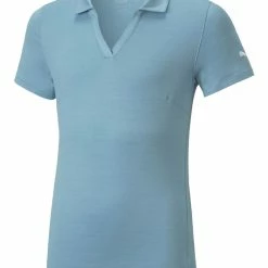 Puma JR Girls CLOUDSPUN Free Polo - Dusty Aqua Heather