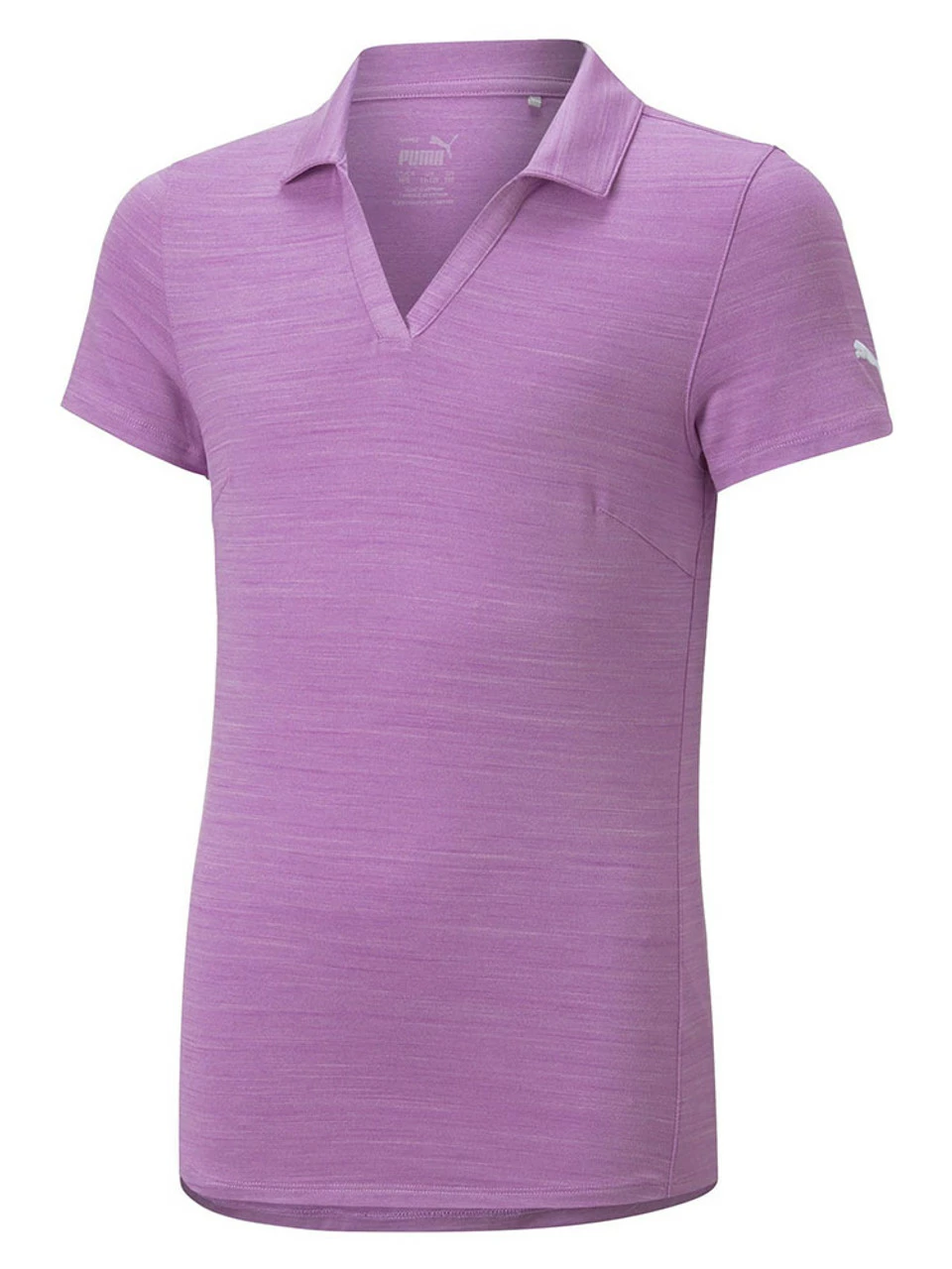 Puma JR Girls CLOUDSPUN Free Polo - Mauve Pop Heather 1 Puma JR Girls CLOUDSPUN Free Polo - Mauve Pop Heather