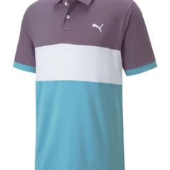 Puma CLOUDSPUN Highway Polo - Purple Charcoal/Dusty Aqua