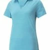 Puma Women's CLOUDSPUN Coast Golf Polo - Dusty Aqua Heather