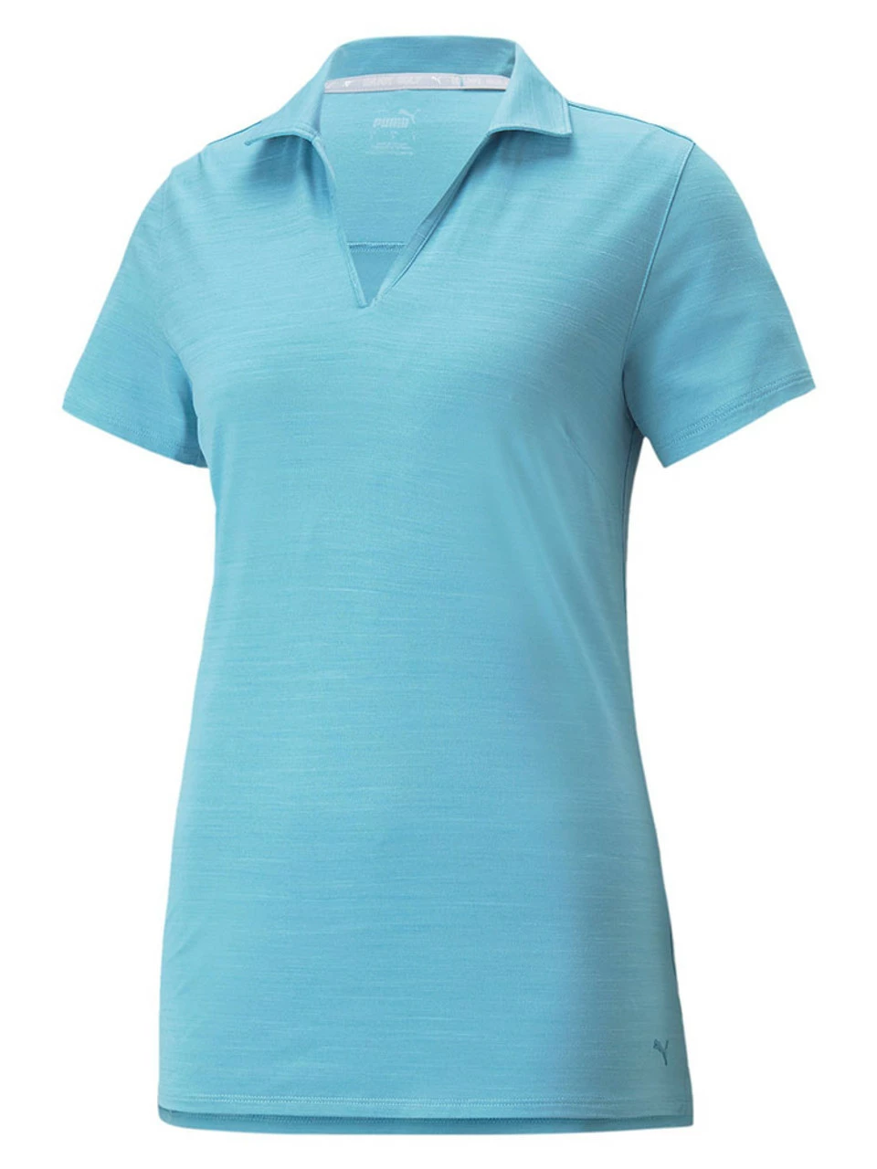 Puma Women's CLOUDSPUN Coast Golf Polo - Dusty Aqua Heather 1 Puma Women's CLOUDSPUN Coast Golf Polo - Dusty Aqua Heather