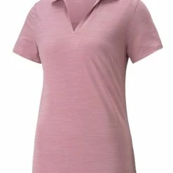Puma Women's CLOUDSPUN Coast Golf Polo - Pale Grape Heather
