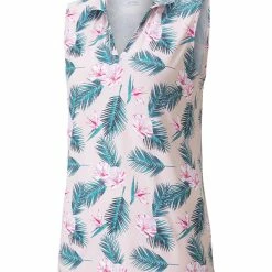 Puma Women's CLOUDSPUN Paradise Golf Polo - Chalk Pink/Bright White