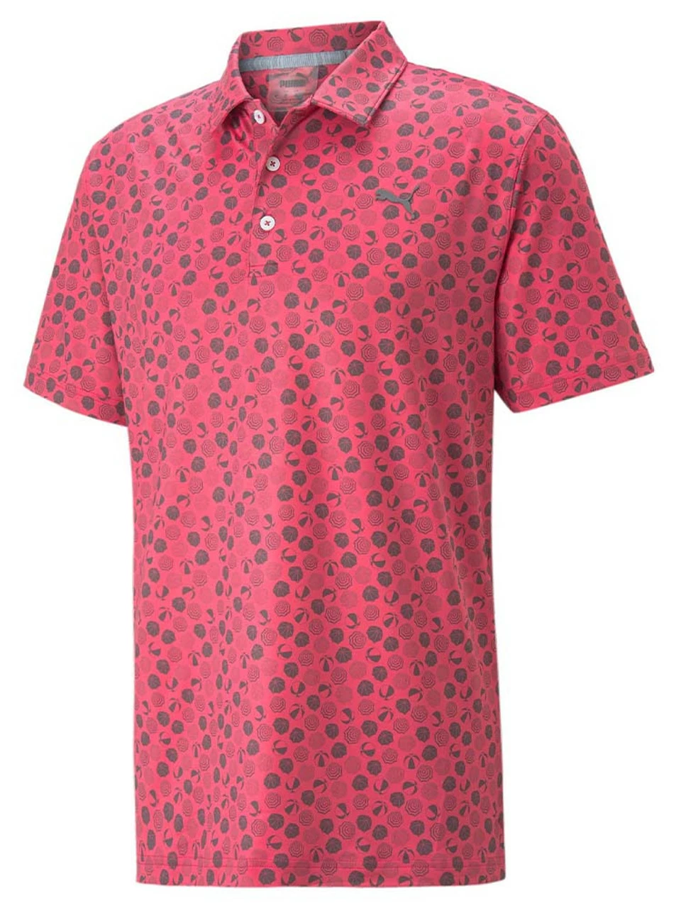 Puma MATTR Beach Trip Golf Polo - Sunset Pink/Quiet Shade 1 Puma MATTR Beach Trip Golf Polo - Sunset Pink/Quiet Shade