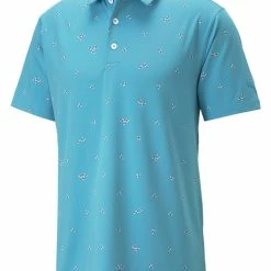 Puma MATTR Foliage Golf Polo - Dusty Aqua/Purple Charcoal