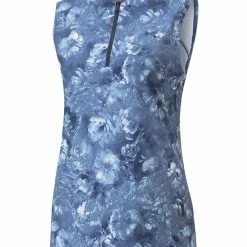 Puma Women's CLOUDSPUN Iris Sleeveless Golf Polo - Navy Blazer/Bright White